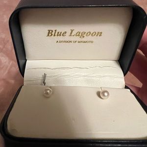 Small pearl studs, 5mm, 14K gold